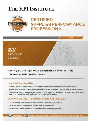 Certified Supplier Performance Professional