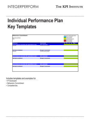 Individual Performance Plan Key Templates