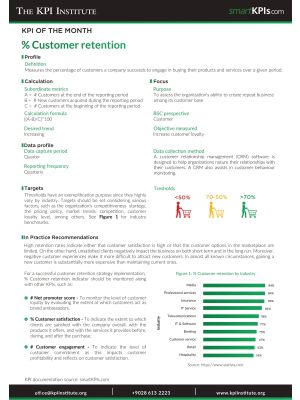 KPI of November: % Customer retention