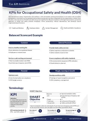 KPIs for Occupational Safety and Health (OSH)
