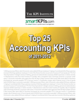 Top 25 Accounting KPIs of 2011-2012