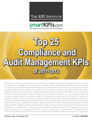 Top 25 Compliance and Audit Management KPIs of 2011-2012