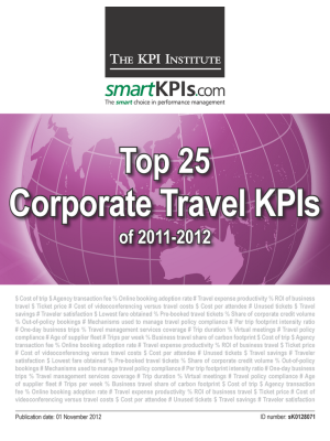 Top 25 Corporate Travel KPIs of 2011-2012