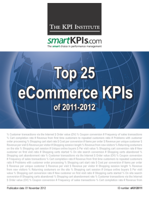 Top 25 eCommerce KPIs of 2011-2012