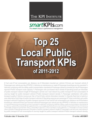 Top 25 Local Public Transport KPIs of 2011-2012