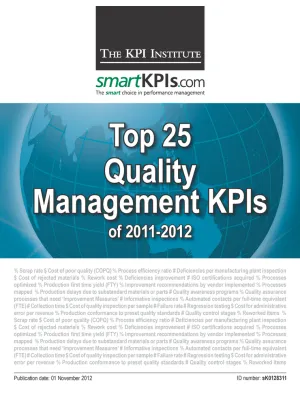 Top 25 Quality Management KPIs of 2011-2012