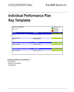 Individual Performance Plan Key Templates