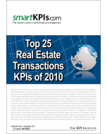 Top 25 Real Estate Transactions KPIs of 2010