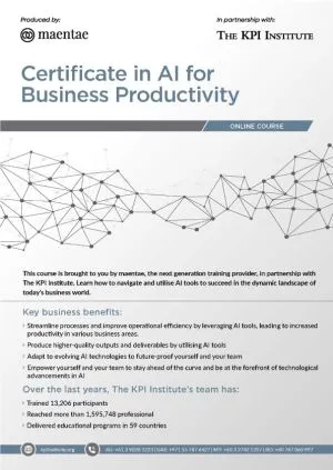 Certificate in AI for Business Productivity