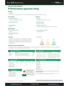 KPI of April:# Performance appraisal rating