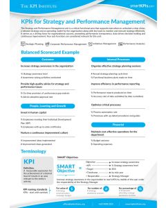 KPIs for Strategy and Performance Management