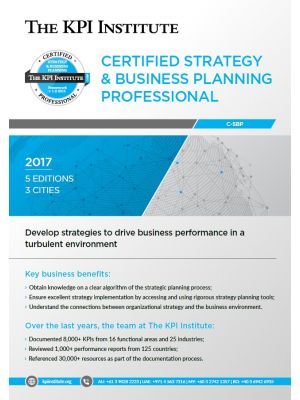 Certified Strategy and Business Planning Professional 10-12 April Dubai UAE