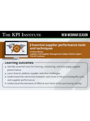 Essential supplier performance tools and techniques