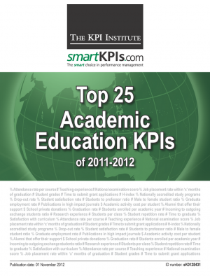 Top 25 Academic Education KPIs of 2011-2012