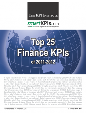 Top 25 Finance KPIs of 2011-2012