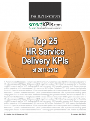 Top 25 HR Service Delivery KPIs of 2011-2012