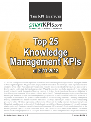 Top 25 Knowledge Management KPIs of 2011-2012