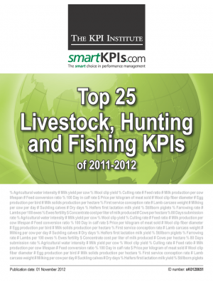 Top 25 Livestock, Hunting and Fishing KPIs of 2011-2012