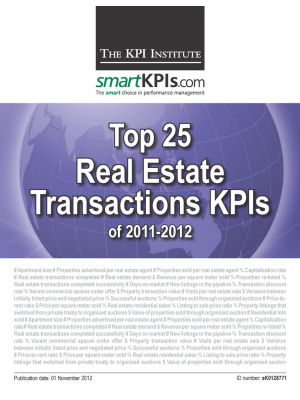 Top 25 Real Estate Transactions KPIs of 2011-2012