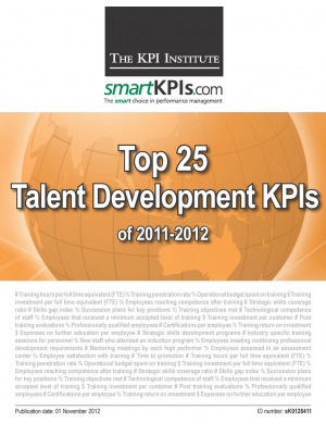 Top 25 Talent Development KPIs of 2011-2012