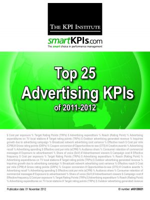 Top 25 Advertising KPIs of 2011-2012