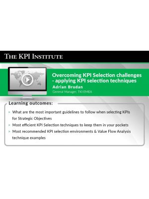 Overcoming KPI Selection challenges - applying KPI selection techniques