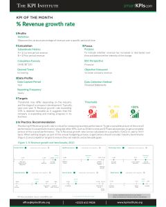 KPI of April: % Revenue growth rate