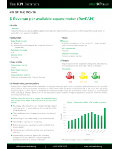 KPI of October: $ Revenue per available square meter