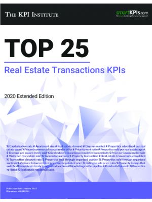 Top 25 Real Estate Transactions KPIs – 2020 Extended Edition