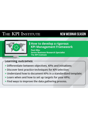 How to develop a rigorous KPI Management Framework 2016 Global Edition