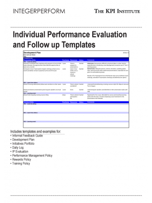 Individual Performance Evaluation and Follow up Templates