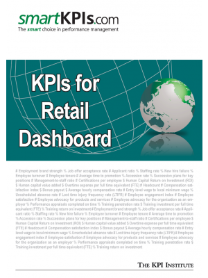 KPIs for Retail Dashboard