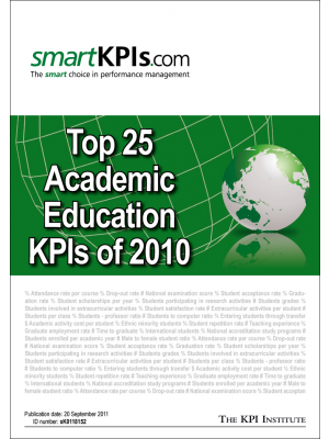 Top 25 Academic Education KPIs of 2010