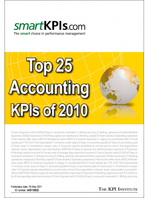 Top 25 Accounting KPIs of 2010