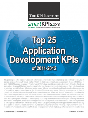 Top 25 Application Development KPIs of 2011-2012