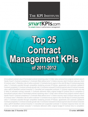 Top 25 Contract Management KPIs of 2011-2012
