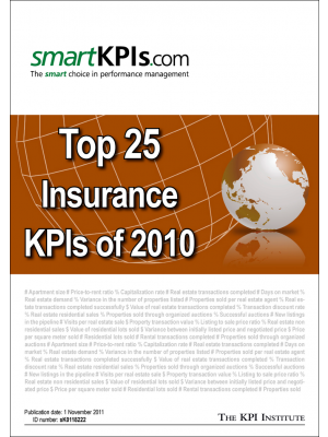 Top 25 Insurance KPIs of 2010