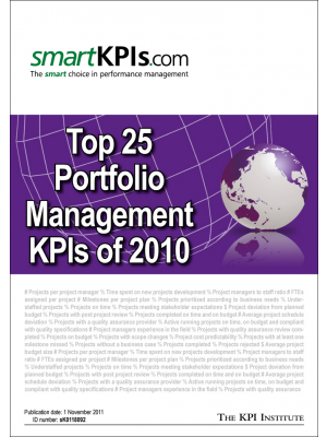 Top 25 Portfolio Management KPIs of 2010
