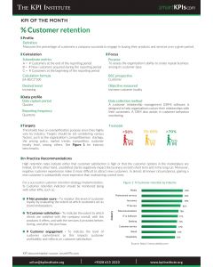 KPI of November: % Customer retention