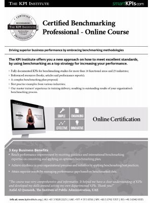 Certified Benchmarking Professional - Online Course