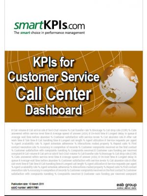 KPIs for Customer Service Call Center Dashboard
