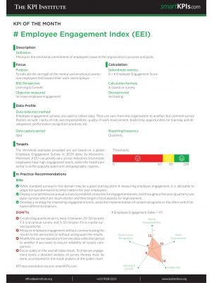 KPI of April: # Employee Engagement Index (EEI) 