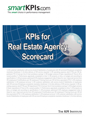 KPIs for Real Estate Agency Scorecard