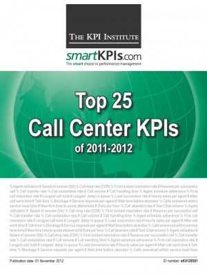 Top 25 Call Center KPIs of 2011-2012