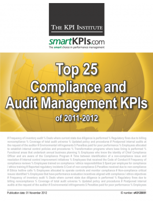 Top 25 Compliance and Audit Management KPIs of 2011-2012