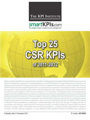 Top 25 CSR KPIs of 2011-2012