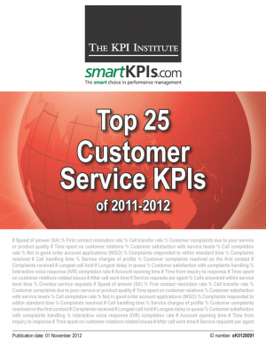 Top 25 Customer Service KPIs of 2011-2012