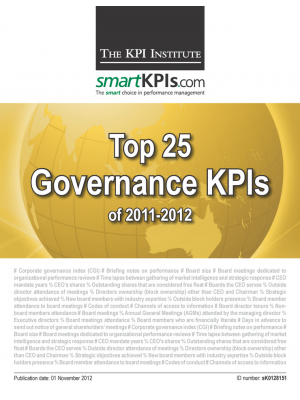 Top 25 Governance KPIs of 2011-2012