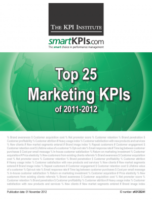 Top 25 Marketing KPIs of 2011-2012