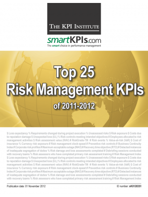 Top 25 Risk Management KPIs of 2011-2012